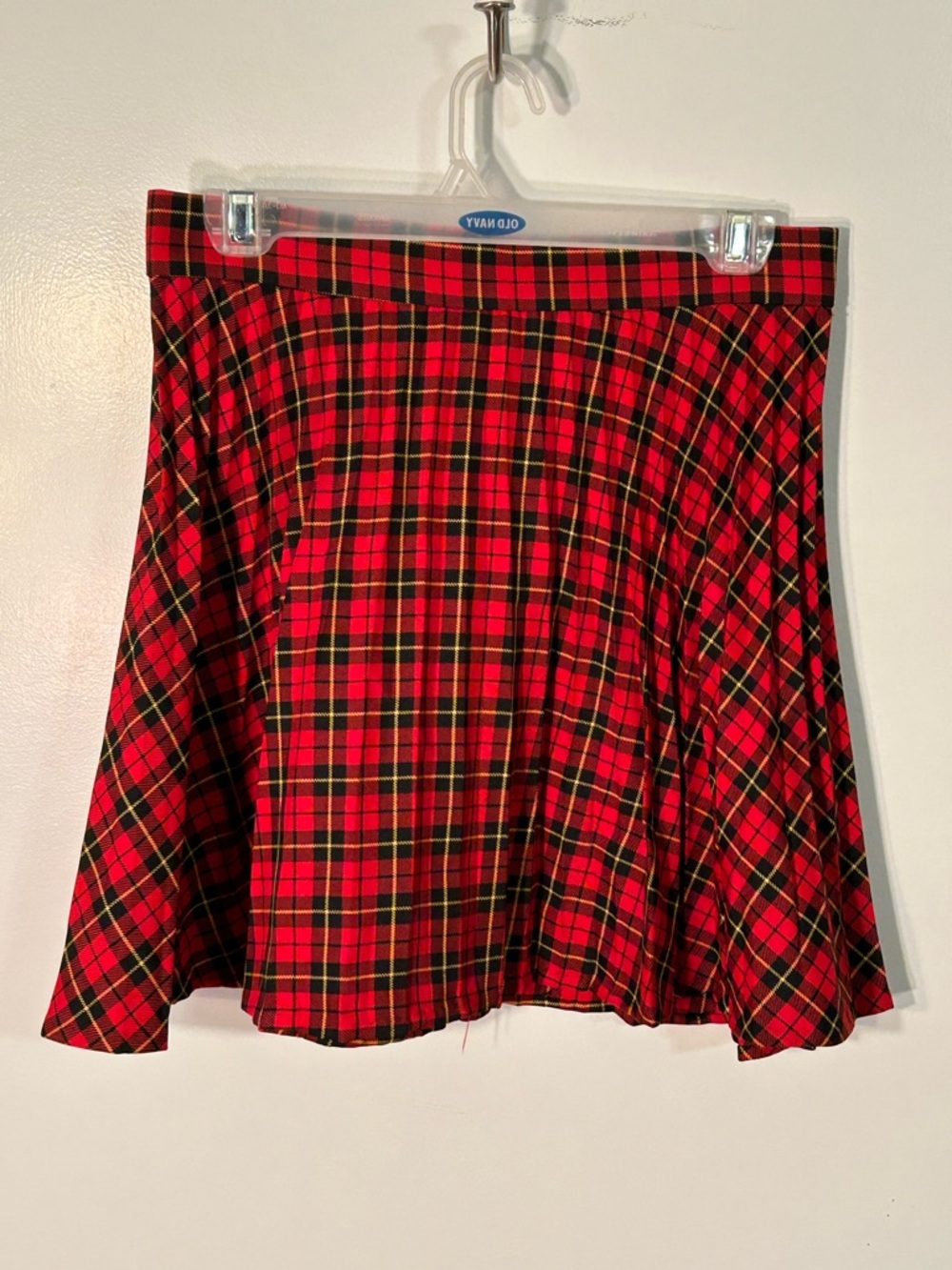 Red Plaid Circle Skirt by Old Navy